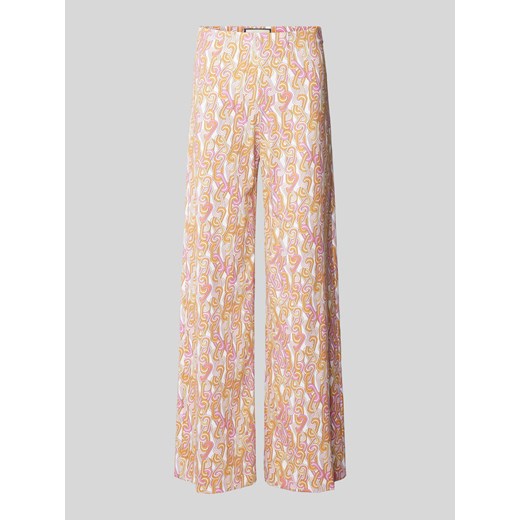 Spodnie ze wzorem na całej powierzchni model ‘KIMBERLY’ w kolorze różowym ze sklepu Peek&Cloppenburg  w kategorii Spodnie damskie - zdjęcie 171153499