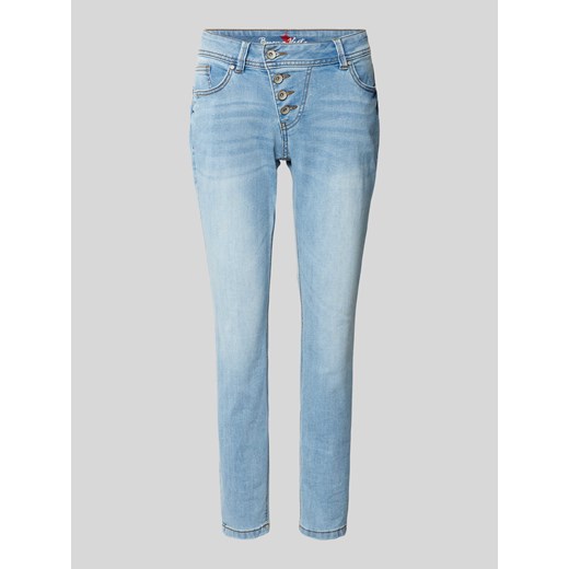 Jeansy o kroju slim fit z asymetryczną listwą guzikową model ‘Malibu’ Buena Vista XXS Peek&Cloppenburg 