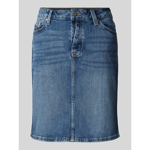 Spódnica jeansowa o długości do kolan z 5 kieszeniami ze sklepu Peek&Cloppenburg  w kategorii Spódnice - zdjęcie 171153865