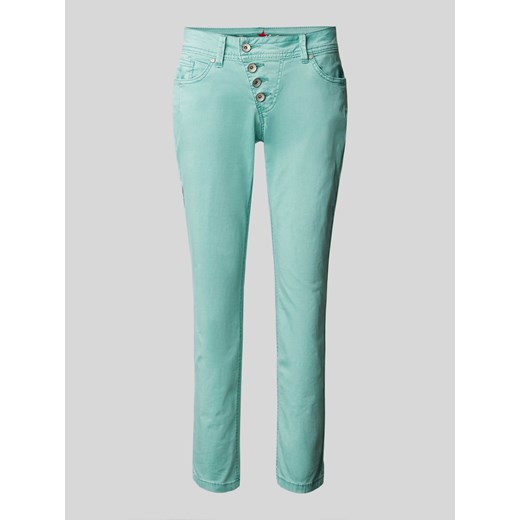 Spodnie o kroju slim fit z asymetryczną listwą guzikową model ‘Florida’ ze sklepu Peek&Cloppenburg  w kategorii Spodnie damskie - zdjęcie 171153935