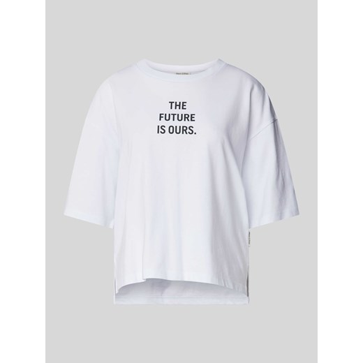 T-shirt o kroju oversized z nadrukowanym napisem ze sklepu Peek&Cloppenburg  w kategorii Bluzki damskie - zdjęcie 171153945