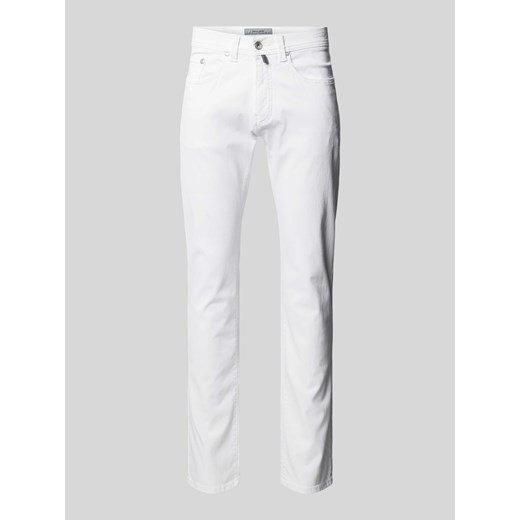 Spodnie w jednolitym kolorze model ‘Lyon Tapered’ ze sklepu Peek&Cloppenburg  w kategorii Jeansy męskie - zdjęcie 171154259