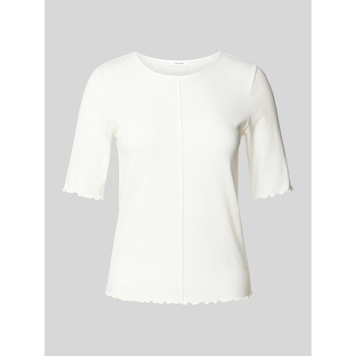 T-shirt z okrągłym dekoltem w kolorze białym ze sklepu Peek&Cloppenburg  w kategorii Bluzki damskie - zdjęcie 171154305