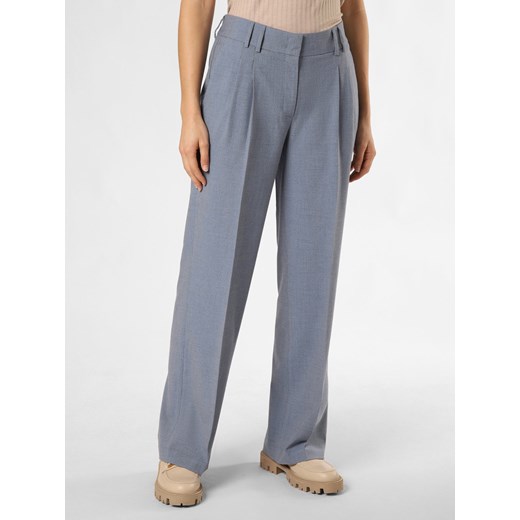 Opus Spodnie - Maiga Kobiety niebieski wypukły wzór tkaniny ze sklepu vangraaf w kategorii Spodnie damskie - zdjęcie 171156809