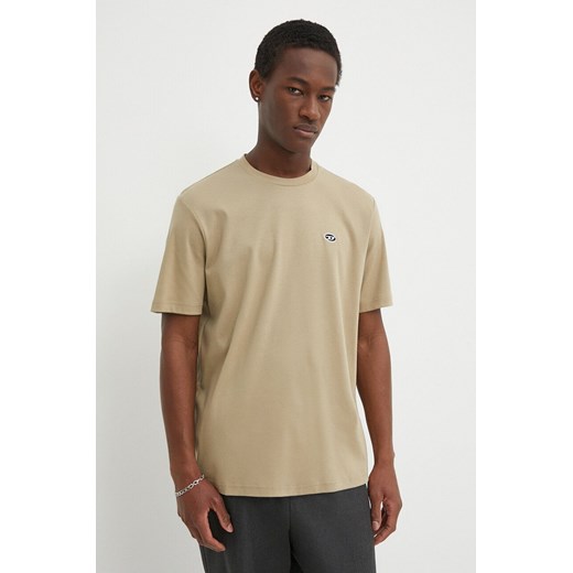 Diesel t-shirt bawełniany T-JUST-DOVAL-PJ MAGLIETTA męski kolor zielony gładki A03819.0AIJU ze sklepu ANSWEAR.com w kategorii T-shirty męskie - zdjęcie 171157088