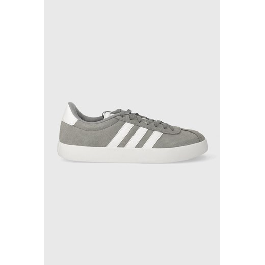 adidas sneakersy skórzane Vl Court kolor szary ID6276 ze sklepu ANSWEAR.com w kategorii Buty sportowe męskie - zdjęcie 171161428