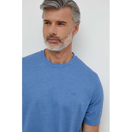 Paul&amp;Shark t-shirt bawełniany męski kolor niebieski gładki 24411004 Paul&shark XL ANSWEAR.com
