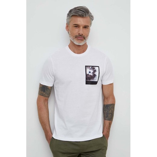 Calvin Klein t-shirt bawełniany męski kolor biały z nadrukiem K10K112492 ze sklepu ANSWEAR.com w kategorii T-shirty męskie - zdjęcie 171162465