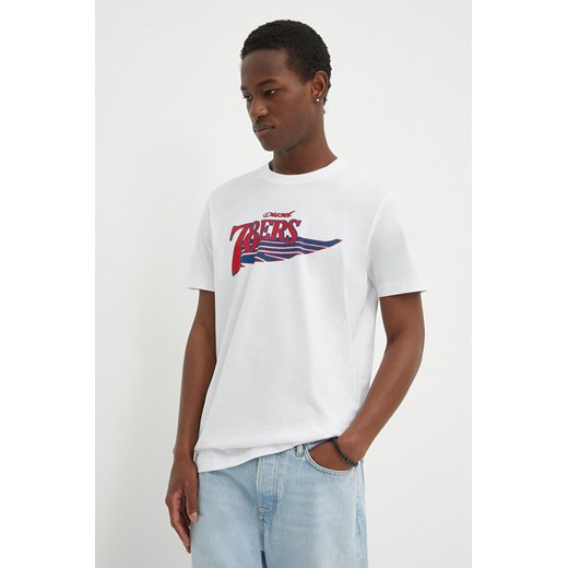 Diesel t-shirt bawełniany T-DIEGOR-K75 męski kolor biały z nadrukiem A12503.0GRAI ze sklepu ANSWEAR.com w kategorii T-shirty męskie - zdjęcie 171162536