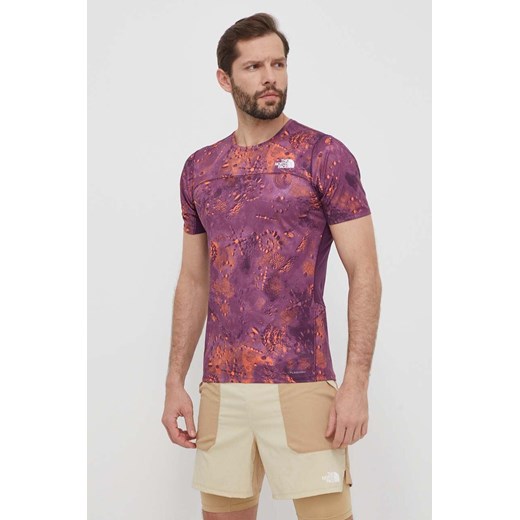 The North Face t-shirt sportowy Sunriser kolor fioletowy wzorzysty NF0A84KNSI41 ze sklepu ANSWEAR.com w kategorii T-shirty męskie - zdjęcie 171162635