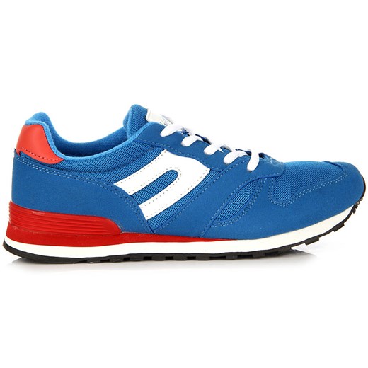 WISHOT WI-21-018-D-RY niebieskie lekkie buty sportowe do biegania sneakersy butyraj-pl  skóra ekologiczna