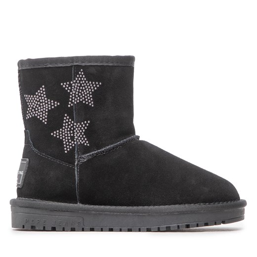 Śniegowce Pepe Jeans Diss Girl Stars PGS50181 Black 999 ze sklepu eobuwie.pl w kategorii Buty zimowe dziecięce - zdjęcie 171171127