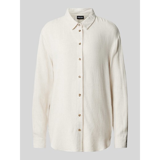 Bluzka koszulowa o kroju oversized z listwą guzikową model ‘VINSTY’ ze sklepu Peek&Cloppenburg  w kategorii Koszule damskie - zdjęcie 171173629
