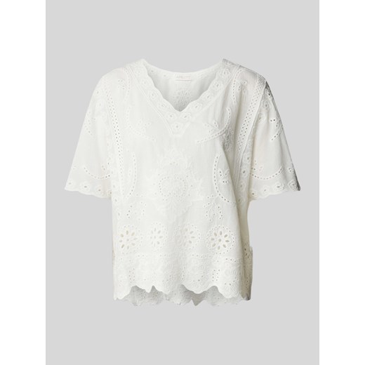 Bluzka z ażurowym wzorem ze sklepu Peek&Cloppenburg  w kategorii Bluzki damskie - zdjęcie 171173688