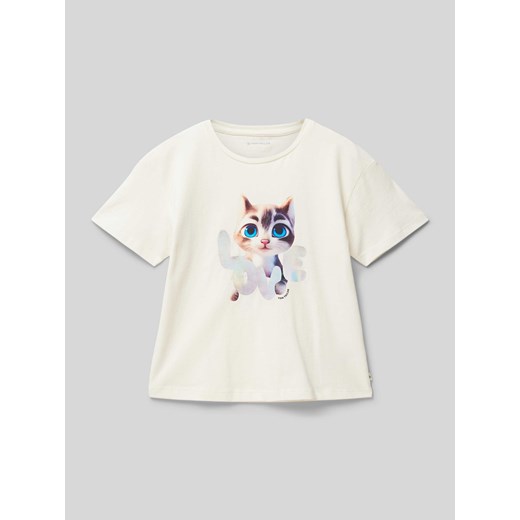T-shirt z nadrukowanym motywem ze sklepu Peek&Cloppenburg  w kategorii Bluzki dziewczęce - zdjęcie 171173689