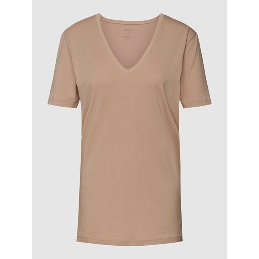 T-shirt o kroju Slim Fit z dekoltem w serek ze sklepu Peek&Cloppenburg  w kategorii T-shirty męskie - zdjęcie 171173765