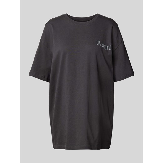 T-shirt o kroju oversized z nadrukiem z logo model ‘LIVA’ ze sklepu Peek&Cloppenburg  w kategorii Bluzki damskie - zdjęcie 171173798