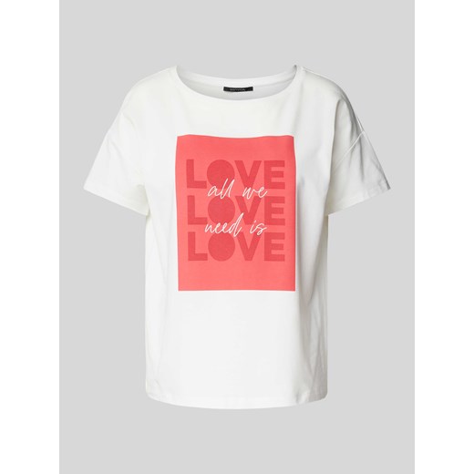 T-shirt z nadrukiem ze sloganem ze sklepu Peek&Cloppenburg  w kategorii Bluzki damskie - zdjęcie 171173866