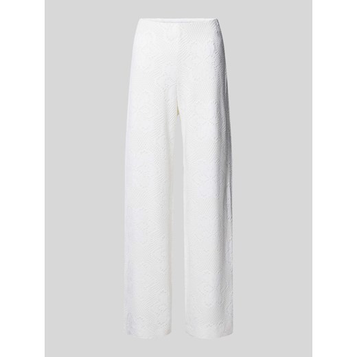 Spodnie materiałowe z ażurowym wzorem model ‘Elaine’ ze sklepu Peek&Cloppenburg  w kategorii Spodnie damskie - zdjęcie 171174027