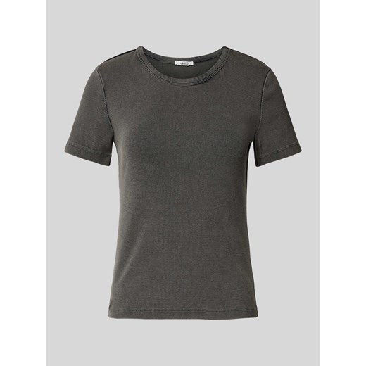 T-shirt z prążkowaniem model ‘Otis’ ze sklepu Peek&Cloppenburg  w kategorii Bluzki damskie - zdjęcie 171174216