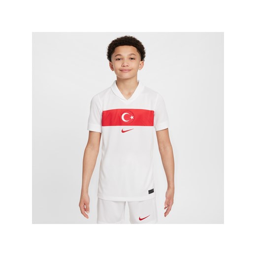 Koszulka piłkarska dla dużych dzieci Nike Dri-FIT Turcja Stadium 2024/25 (wersja domowa) (replika) - Biel ze sklepu Nike poland w kategorii T-shirty chłopięce - zdjęcie 171174277