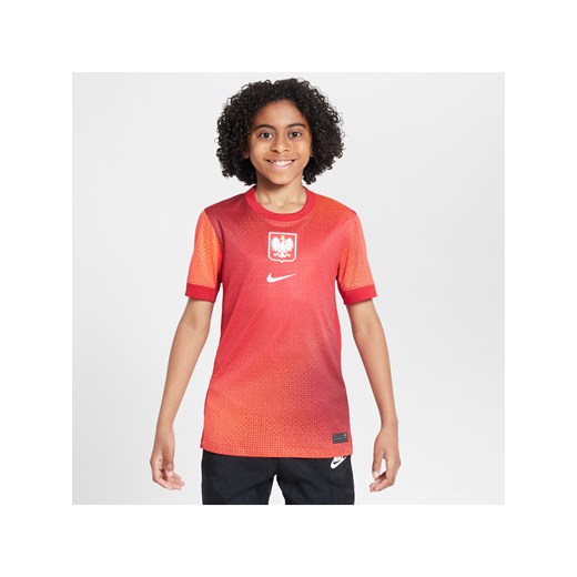 T-shirt chłopięce czerwony Nike na lato 