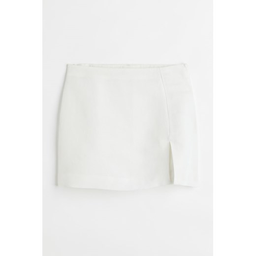 H & M - Krótka spódnica z domieszką lnu - Biały H & M 48 H&M