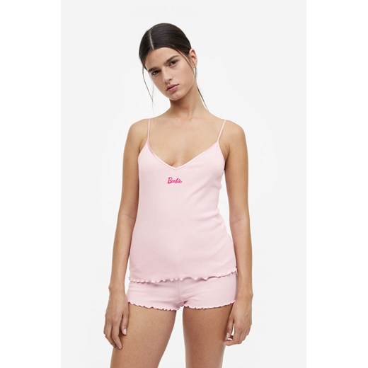 H & M - Piżama z topem i szortami - Różowy H & M XL H&M