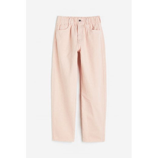 H & M - Spodnie z diagonalu High Waist - Różowy H & M 32 H&M