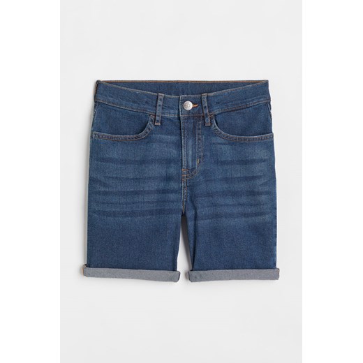 H & M - Szorty dżinsowe Slim Fit - Niebieski ze sklepu H&M w kategorii Spodenki męskie - zdjęcie 171174677
