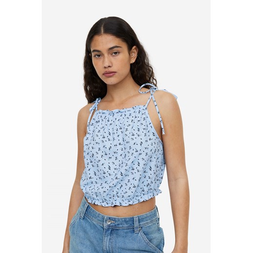 Bluzka damska H & M z okrągłym dekoltem w kwiaty 