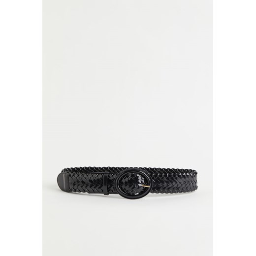 H & M - Pleciony pasek - Czarny ze sklepu H&M w kategorii Paski damskie - zdjęcie 171174989