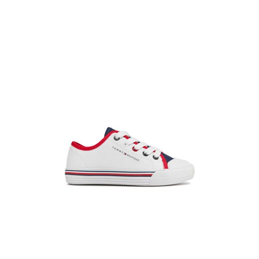Tommy Hilfiger Trampki Low Cut Up Sneaker T3X9-33325-0890 M Biały ze sklepu MODIVO w kategorii Trampki dziecięce - zdjęcie 171177658