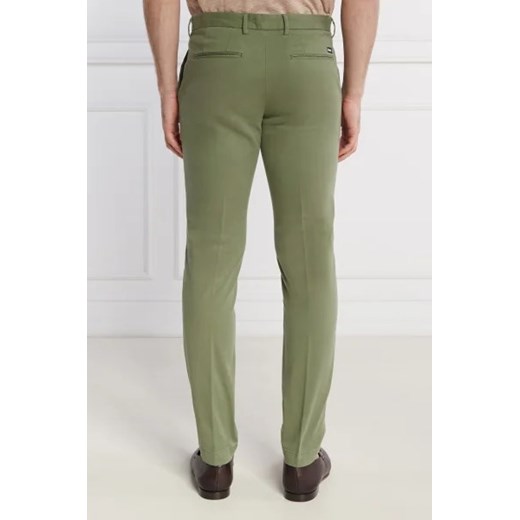 Zielone spodnie męskie BOSS HUGO z elastanu 