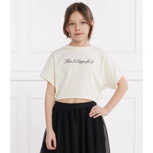 Karl Lagerfeld Kids T-shirt | Cropped Fit ze sklepu Gomez Fashion Store w kategorii Bluzki dziewczęce - zdjęcie 171179326