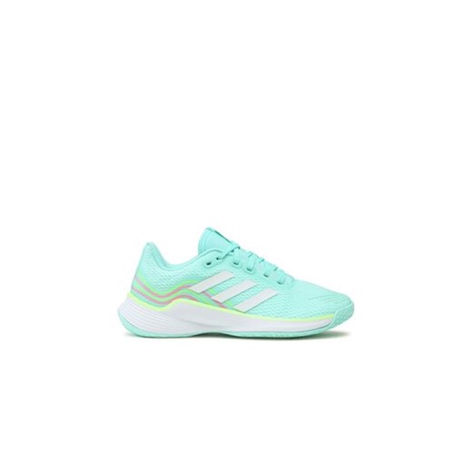 adidas Buty Novaflight Volleyball Shoes HP3365 Turkusowy ze sklepu MODIVO w kategorii Buty sportowe damskie - zdjęcie 171181297