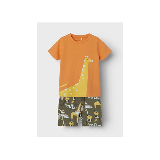 NAME IT Komplet t-shirt i spodenki Zomu 13226890 Brązowy Regular Fit ze sklepu MODIVO w kategorii Komplety chłopięce - zdjęcie 171181429