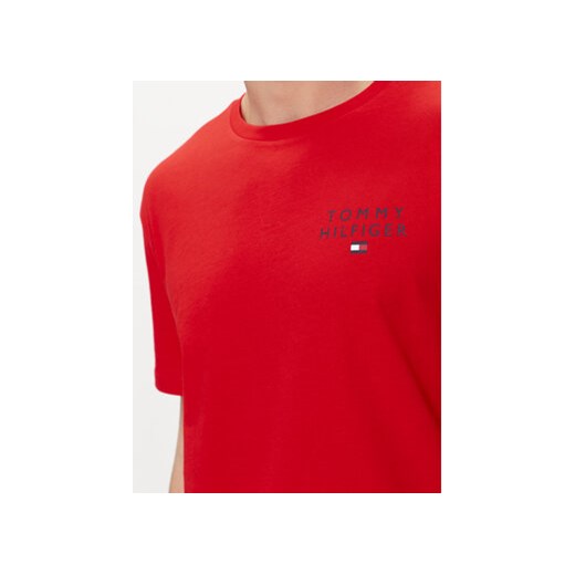 T-shirt męski Tommy Hilfiger czerwony z krótkim rękawem na wiosnę