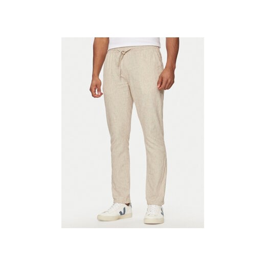 INDICODE Spodnie materiałowe Vitaly 60-332 Beżowy Regular Fit ze sklepu MODIVO w kategorii Spodnie męskie - zdjęcie 171181729
