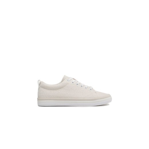 Calvin Klein Tenisówki Low Prof Vulc Lace Up HW0HW01410 Beżowy ze sklepu MODIVO w kategorii Trampki damskie - zdjęcie 171181775