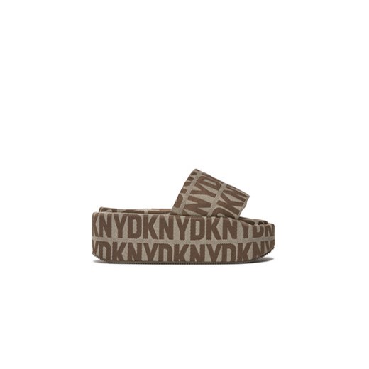 DKNY Klapki Vyra DKNY Beżowy ze sklepu MODIVO w kategorii Klapki damskie - zdjęcie 171182676