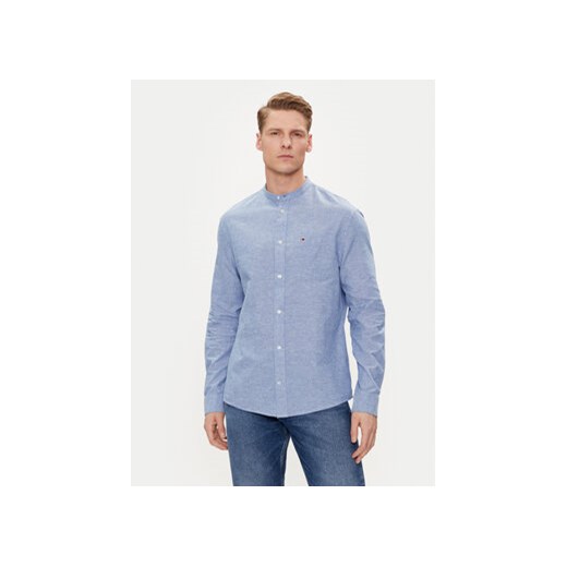 Tommy Jeans Koszula Mao DM0DM18964 Niebieski Regular Fit ze sklepu MODIVO w kategorii Koszule męskie - zdjęcie 171182957