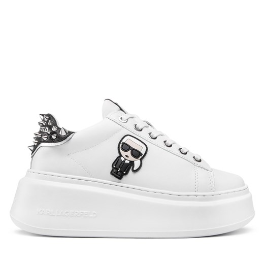 Sneakersy KARL LAGERFELD KL63529 White Lthr w/Black Karl Lagerfeld 40 eobuwie.pl wyprzedaż