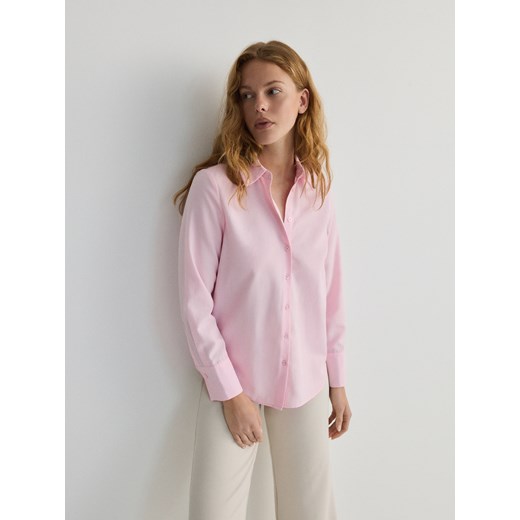 Reserved - Gładka koszula - pastelowy róż ze sklepu Reserved w kategorii Koszule damskie - zdjęcie 171184927
