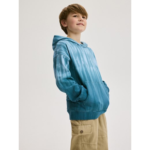 Reserved - Bawełniana bluza oversize - ciemny turkus ze sklepu Reserved w kategorii Bluzy chłopięce - zdjęcie 171185226