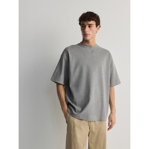 Reserved - T-shirt oversize - jasnoszary ze sklepu Reserved w kategorii T-shirty męskie - zdjęcie 171185269
