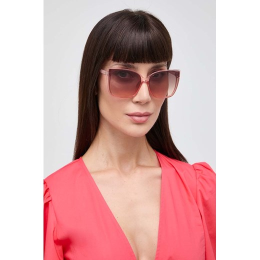 Guess okulary przeciwsłoneczne damskie kolor różowy ze sklepu ANSWEAR.com w kategorii Okulary przeciwsłoneczne damskie - zdjęcie 171185415