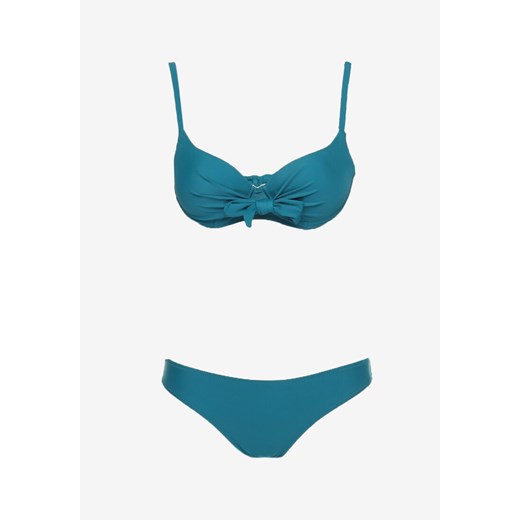 Niebieskie Dwuczęściowe Bikini z Wiązaniem Biustonosz na Cienkich Ramiączkach i Figi Kaerina ze sklepu Renee odzież w kategorii Stroje kąpielowe - zdjęcie 171187357
