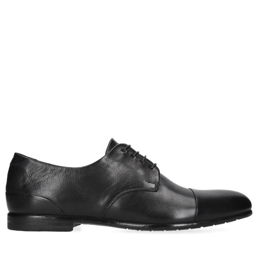 Czarne, męskie półbuty ze skóry naturalnej, Conhpol, CE6387-02 Conhpol 41 Konopka Shoes