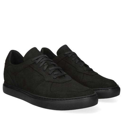 Czarne sneakersy podwyższające, buty ze skóry, Conhpol Dynamic, SH2683-03 39 Konopka Shoes